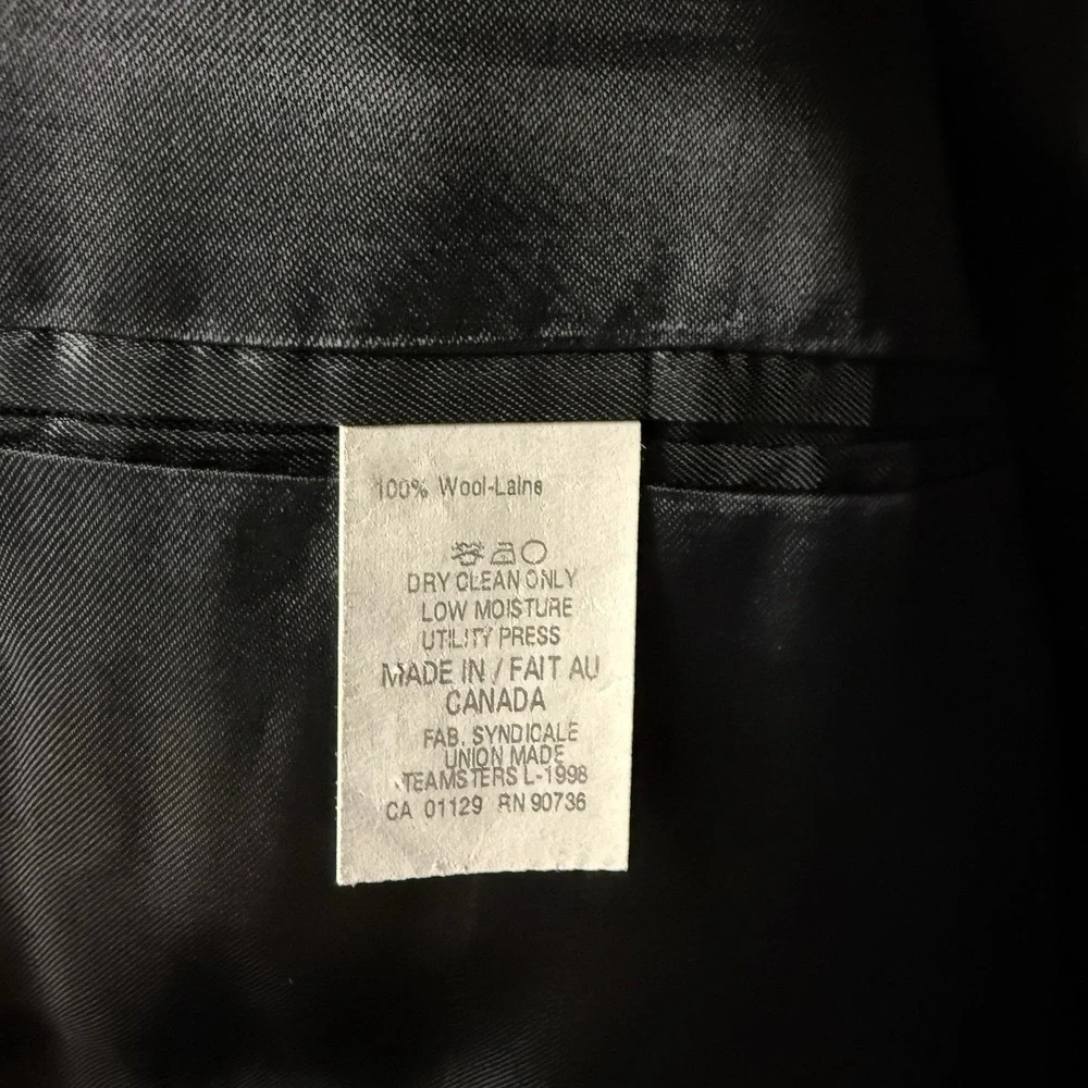 LAUREN RALPH LAUREN Blazer Men's Size 44R Navy Blue Plaid Wool Preppy‎ Tradition